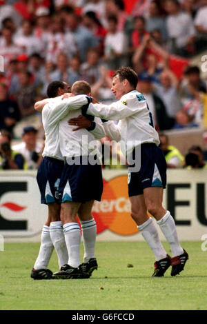 SOCCER - Euro 96 - England v Switzerland at Wembley Stock Photo