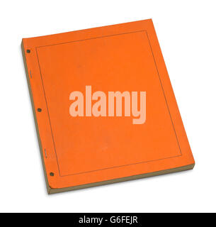 Vintage Manual with Copy Space Isolated on White Background. Stock Photo