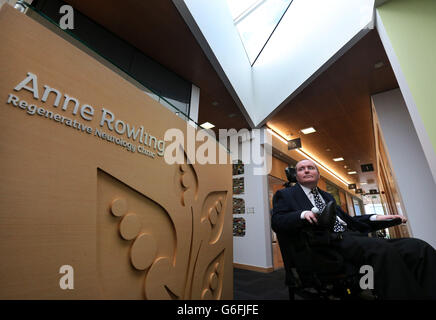 MS sufferer Christopher Shaw from West Lothian inside The Anne Rowling Regenerative Neurology Clinic at Edinburgh University after it was officially opened by the Princess Royal, in her capacity as Chancellor of the university. Stock Photo