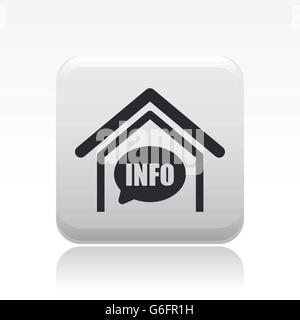 Vector illustration of single isolated info box icon Stock Vector