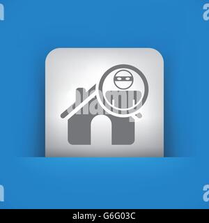 Vector illustration of single blue and gray isolated icon. Stock Vector