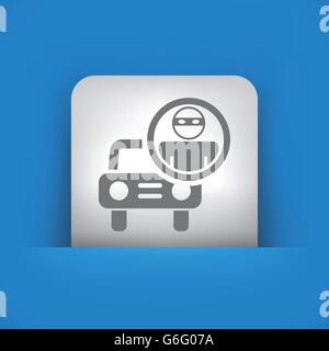 Vector illustration of single blue and gray isolated icon. Stock Vector