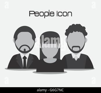 People design. Avatar icon. White background, vector Stock Vector