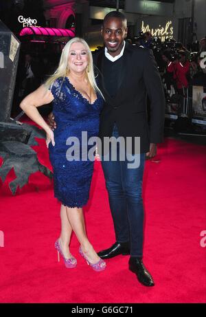Vanessa Feltz and Ben Ofoedu arriving for the World Premiere of Thor : Dark World, at the Odeon Leicester Square, London. Stock Photo