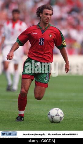 Euro 96 - SOCCER - Portugal v Turkey. Joao Pinto   Portugal Stock Photo