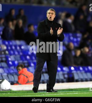 Soccer - Capital One Cup - Fourth Round - Birmingham City v Stoke City - St Andrews. Birmingham City manager Lee Clark Stock Photo