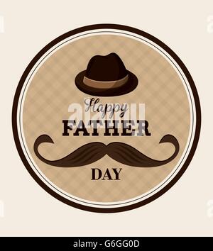 happy fathers day seal with hat flat style Stock Vector Image & Art - Alamy