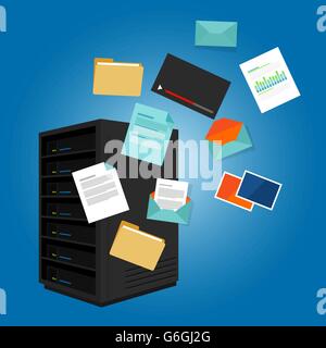 file server data such as document image video email folder Stock Vector