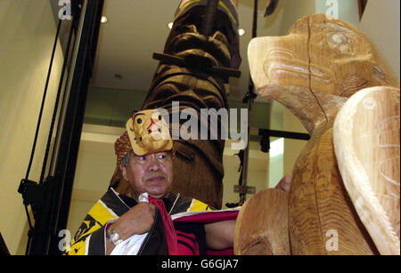 British Museum Totem Pole Stock Photo