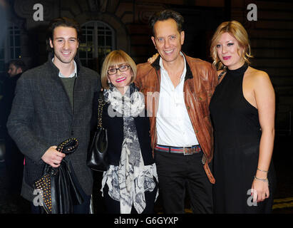Richard E. Grant with wife Joan, daughter Olivia and her partner Charles arriving at the screening of new film Dom Hemingway at the Curzon Mayfair cinema, London.