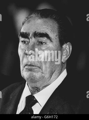 15TH OCTOBER: ON THIS DAY IN 1964, LEONID BREZHNEV DEPOSED NIKITA KRUSCHCHEV TO BECOME LEADER OF SOVIET RUSSIA. KRUSCHEV WAS ON HOLIDAY WHEN HE HEARD Ukraine born Soviet leader Leonid Brezhnev, who has been General Secretary of the Soviet Communist Party since 1966. 11/11/1982: Brezhnev dies. Stock Photo