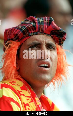 14-JUN-96 .Portugal v Turkey. A Turkish fan at the match at the City Ground today Stock Photo