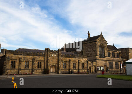 A view of Durhams Palace Green Library, Durham University Library, situated on Palace Green, Durham, England. Stock Photo