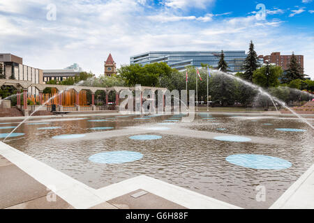 olympic plaza park medal alamy calgary downtown public
