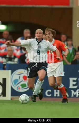 Ronald De Boer, Netherlands and Paul Gascoigne, England Stock Photo