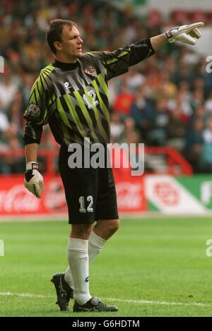 Euro 96 Soccer - Croatia v Portugal. Marijan Mrmic - Croatia Stock Photo