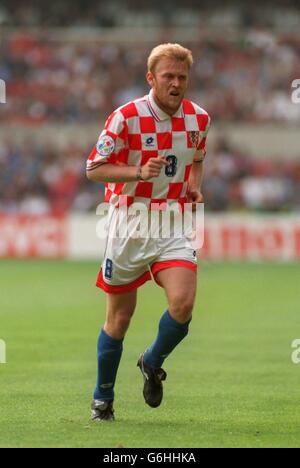 Euro 96 Soccer - Croatia v Portugal. Robert Prosinecki, Croatia Stock Photo