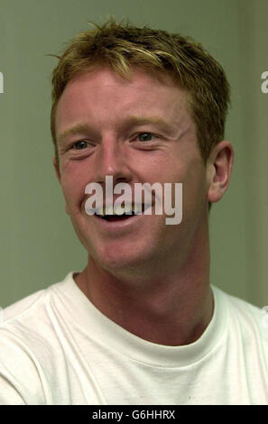 Paul Collingwood press conference Stock Photo