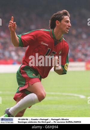 Soccer - Euro 96 - Croatia v Portugal Stock Photo