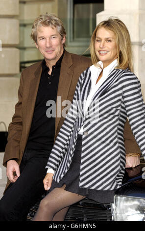 Actors Lauren Hutton and Richard Gere during the launch of Giorgio Armani: A Retrospective at the Royal Academy of Arts in central London. The major exhibition will explore the career of the internationally renowned fashion designer. Stock Photo