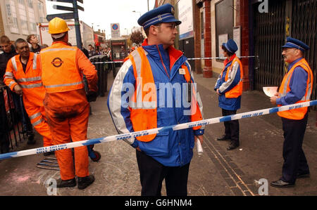 Camden Tube Derailment Stock Photo