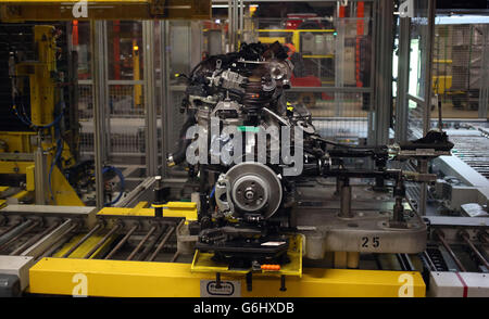 BMW Mini production line. The assembly line at the BMW Mini Plant Oxford. Stock Photo