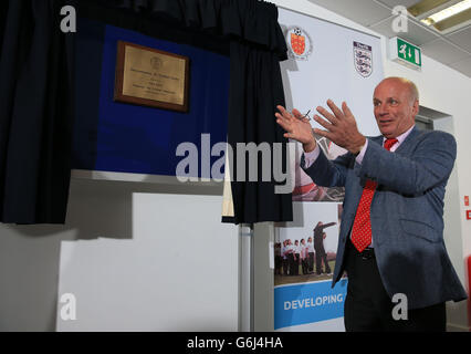 Football Association Chairman Greg Dyke during the opening of the new football centre at the Gloucestershire FA HQ at Oaklands Park in Almondsbury. Stock Photo