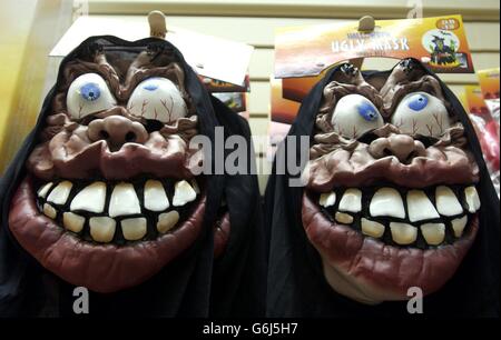 Halloween merchandise on sale in a west London Store. Stock Photo