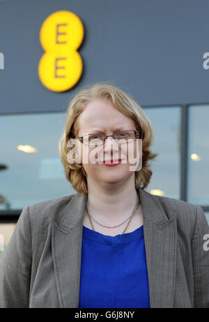 EDITORIAL USE ONLY Regional Manager Clare Dodson at the new branch of EE at the Team Valley Retail Park in Gateshead, Tyne and Wear, which opens this weekend. Stock Photo