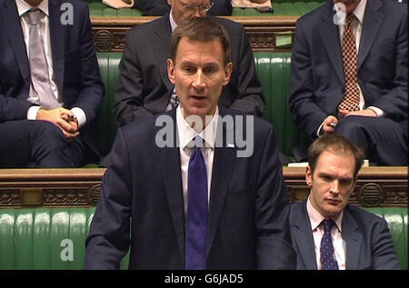 Health Secretary Jeremy Hunt makes a statement in the House of Commons ...