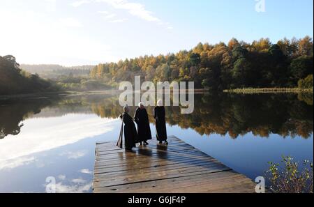 Brother Columba Moujing (left), Father Bonavanture Knollys and Father ...