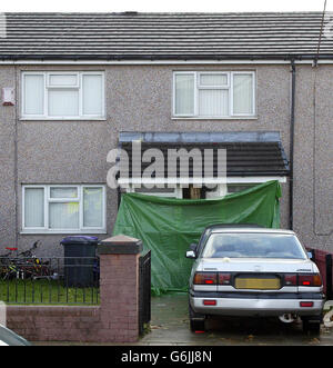The house in Chatsworth Drive, Liverpool, where a six-year-old girl is being treated in hospital, along with two members of her family after being shot at their home last night. The youngster, along with a woman aged 35 and a man aged 19, was shot at around 9.30pm yesterday at the house in Kensington, Liverpool. Stock Photo