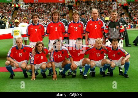 Soccer-Euro 96 Final. Czech Rep v Germany at Wembley. Czech Rep team Group Stock Photo