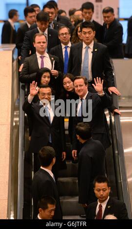 Prime Minister David Cameron visits the National Museum of China with his Chinese counterpart, Premier Li Keqiangin, where they saw the 'Bronze Exhibition' in Beijing today. Mr Cameron is in China for a three day visit taking in the capital, Shanghai and Chengdu with an accompanying 120 strong business delegation. Stock Photo