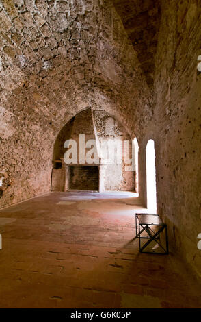 The cell of Honoré Gabriel Riqueti de Mirabeau, according to Alexander Dumas, Château d'If at the island Ile d'If Stock Photo