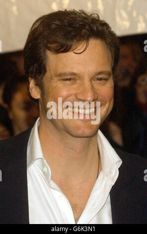 British actor Colin Firth arrives for the film premiere of 'Love Actually' at the Ziegfield theatre in New York City, USA. PA Photo/Rich Lee Stock Photo