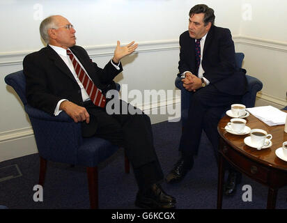 Gordon Brown & John Howard Stock Photo