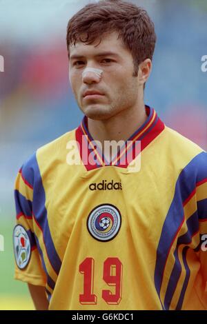 Soccer. Euro 96. Romania v Spain. Adrian Ilie, Romania