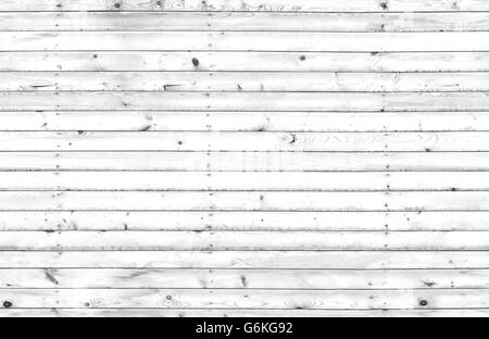 White wooden wall, seamless background photo texture Stock Photo