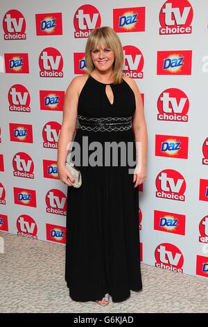 Sally Lindsay arriving for the 2013 TV Choice awards at the Dorchester Hotel, London. Stock Photo