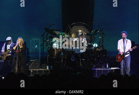 Fleetwood Mac perform live in concert at Earls Court in west London. It is the band's first UK tour since 1988. Stock Photo