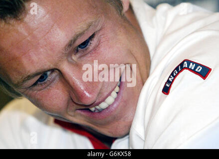 No mobile phone use. Internet sites may only use one image every five minutes during the match. England's Jonny Wilkinson during a press call at the team hotel in Manley, Sydney, ahead of this weekend's World Cup Final clash with Australia. Stock Photo