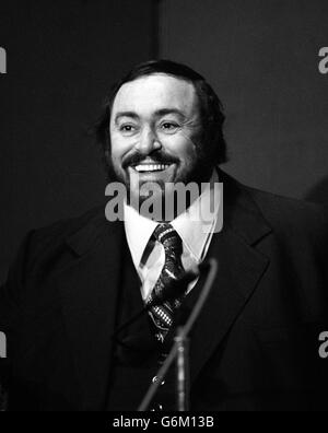 Luciano Pavarotti, the Italian tenor from Modena, Italy, who made a London appearance at the Wembley Arena to a sell-out 9,000 audience. Stock Photo