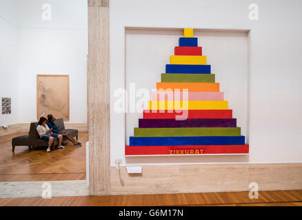 Installation Zikkurat 2 by Sam Tilson at  National Gallery of Modern and Contemporary Art , Rome, Italy Stock Photo