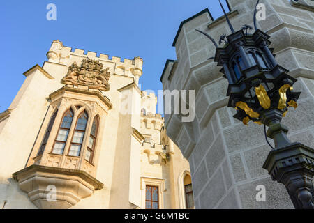 Hluboka Castle (Frauenberg Castle), Hluboka nad Vltavou (Frauenberg), Czech Republic, Jihocesky, Südböhmen, South Bohemia, Stock Photo