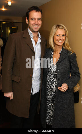 TV presenter Ulrika Jonsson, who is four months pregnant, and her husband Lance Gerrard-Wright arrive at the launch party for Harry's Of London at Harvey Nichols in central London. The upmarket shoe range, Harry's Shoes were worn by 30 celebrities at last year's Oscars ceremony. Stock Photo