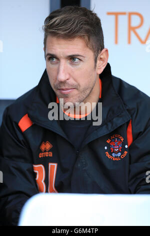 Soccer - Sky Bet Championship - Derby County v Blackpool - iPro Stadium. Angel Martinez, Blackpool. Stock Photo