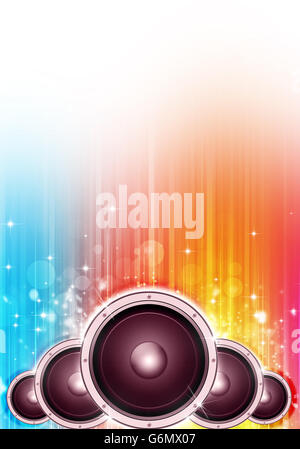 multicolor party music background for flyers and posters Stock Photo