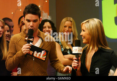 Sugababes on MTV TRL UK Stock Photo