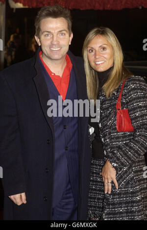 Bradley Walsh and his wife Donna arrive for the TV recording of We Are The Champions - A Nation celebrates at the London Television Centre in London. The one-off show for ITV celebrates the success of the Rugby World Cup-winning team. Stock Photo